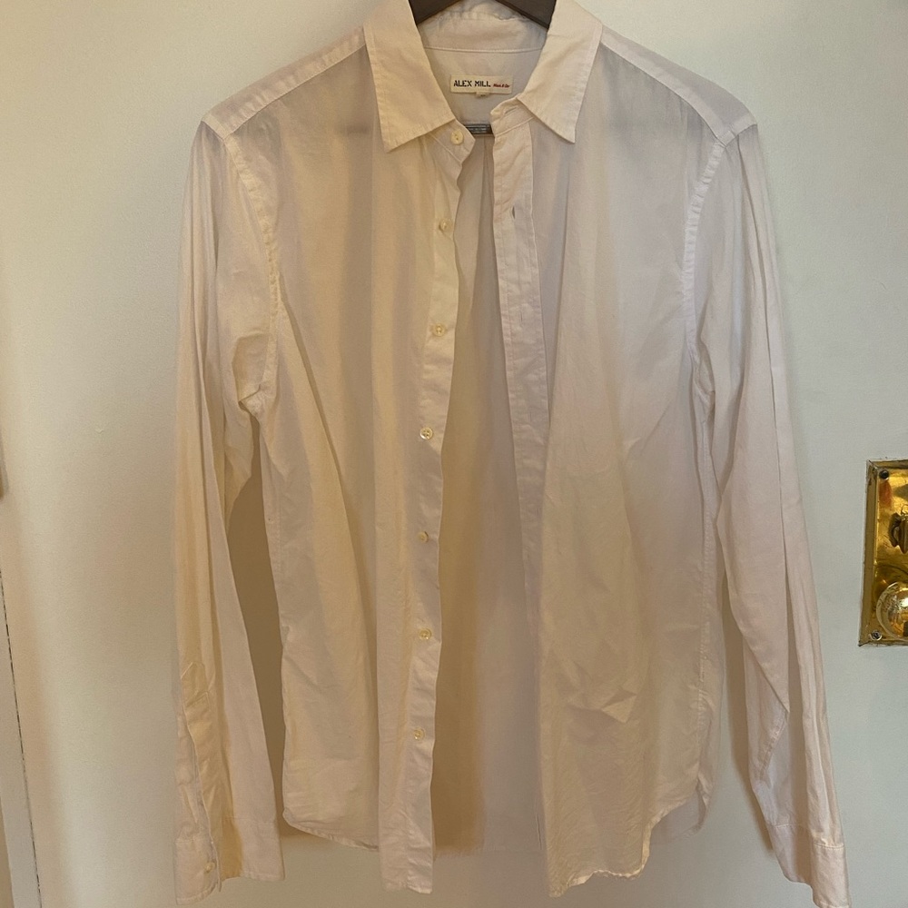 Men’s White Alex Mill Button Down